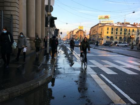 ciclabile neve porta venezia 2