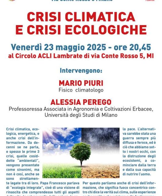 Crisi climatica e ecologiche