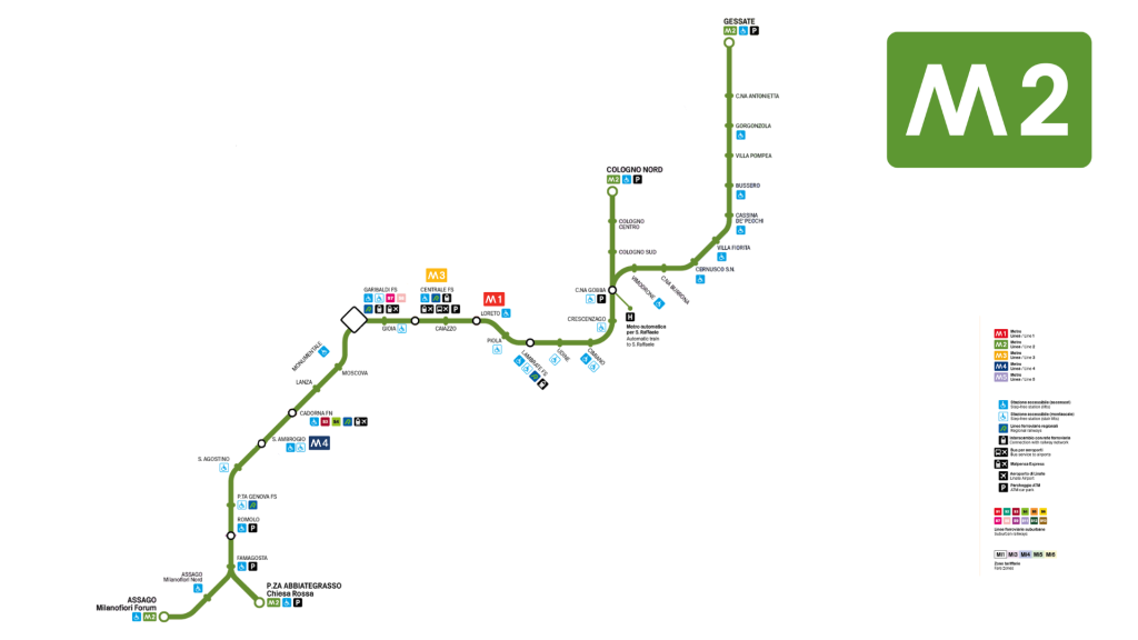 metropolitana milano linea m2 verde