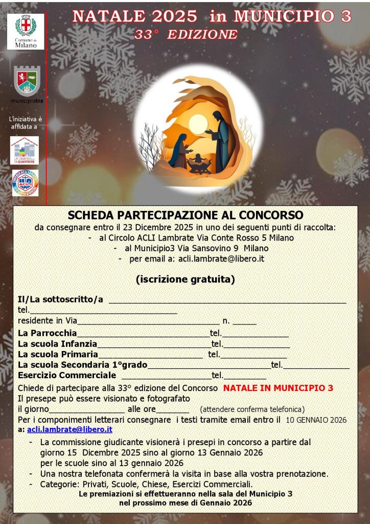 Scheda concorso presepi 