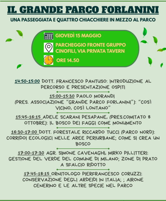 Locandina Evento 15052025 Parco Forlanini