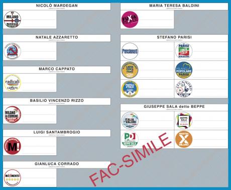 fac simile scheda comunali 2016 milano